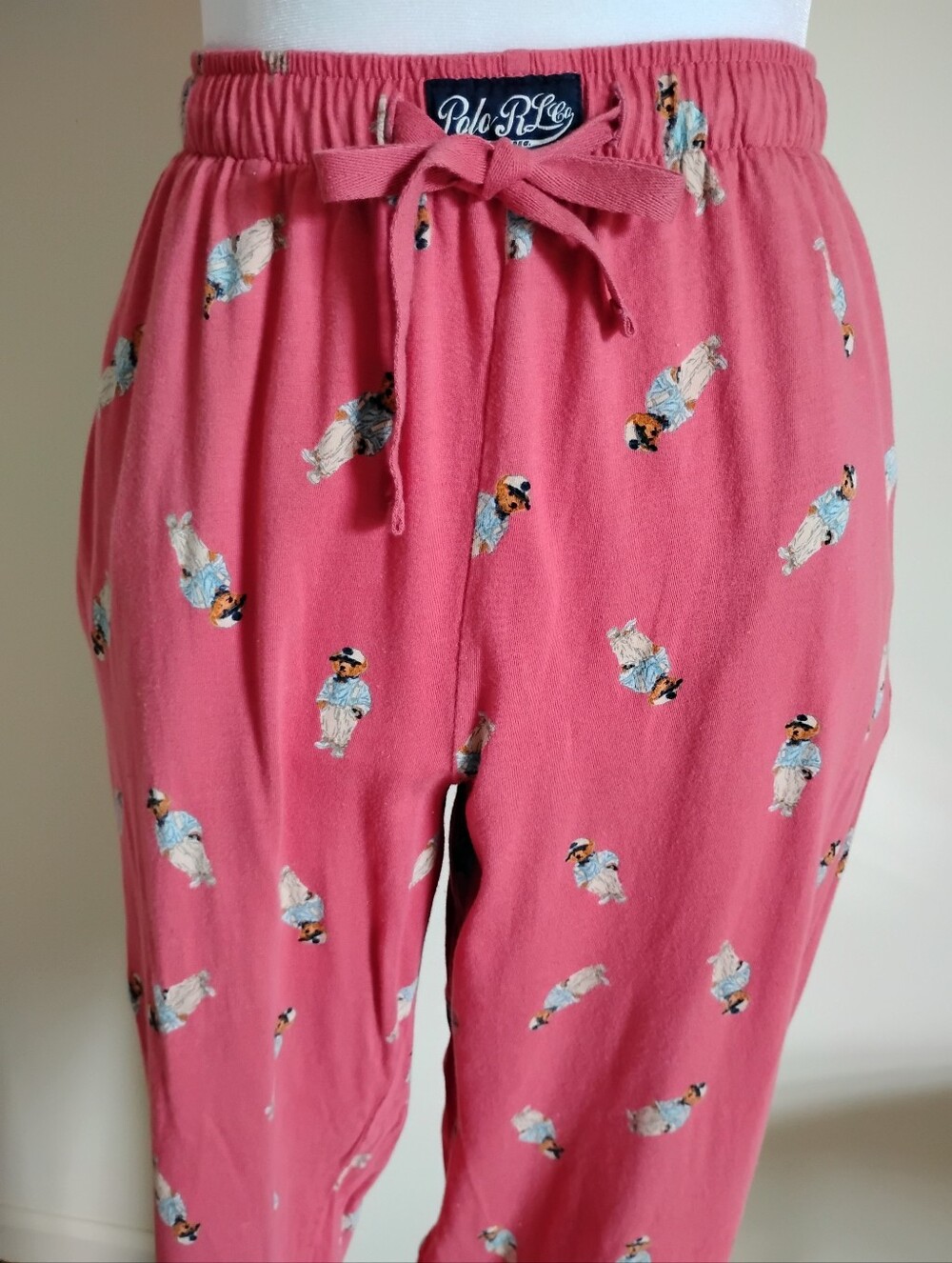 Polo Ralph Lauren Polo Bear Lounge Pants Nantucket Red Preppy Colorful Size Med